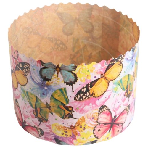 Форма для кулича "Бабочки цветные" D90 H90 мм 10 шт pmK9090сBC