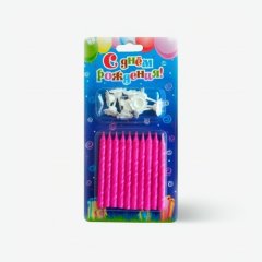 Свечи декоративные "Розовый" 6 см 116