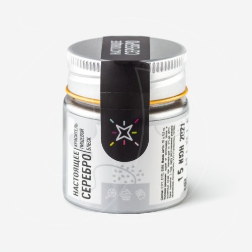 Блеск пищевой MIXIE Настоящее серебро 10 г 25070