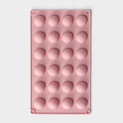 Форма силиконовая "Полусферы" 2,7 см 24 шт 4469436, сф-119