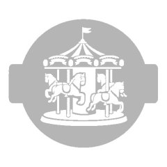 Трафарет кулинарный "Карусель с лошадками" КНГ14-10