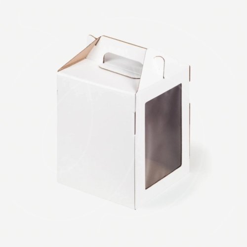 Коробка для торта/кулича без ложемента белая 16х16х20 см 020800 ф