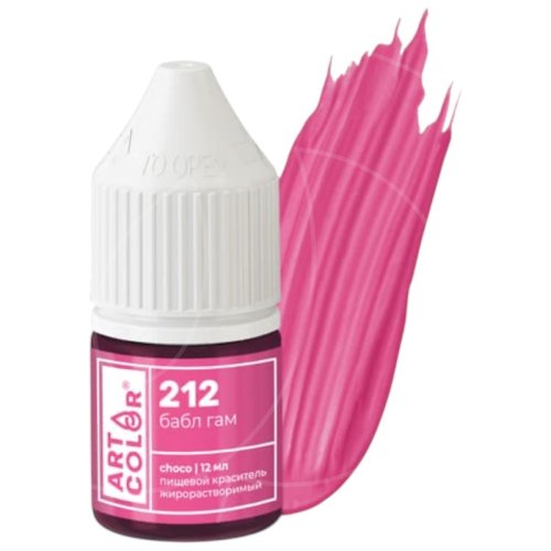 Краситель пищевой гелевый жирорастворимый Art Color "Choco 212 Бабл гам" 12 мл 