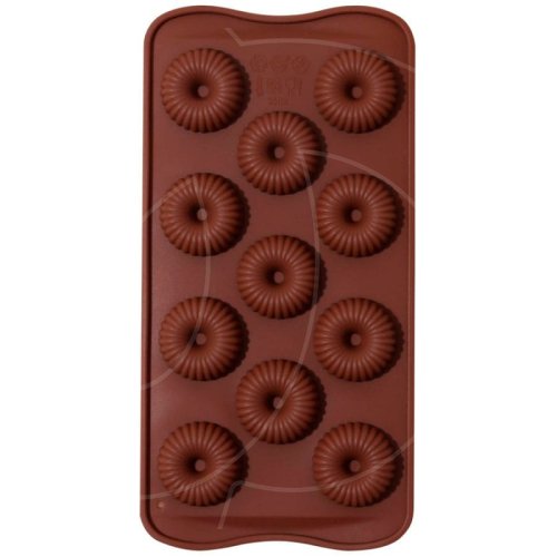 Форма силиконовая "Рифлёный пончик" 11 шт 6032574