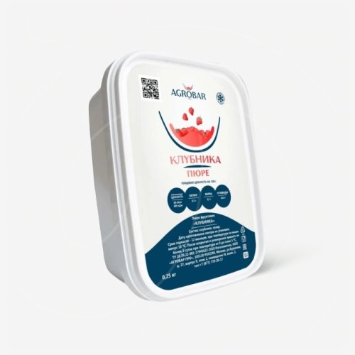 Пюре замороженное AGROBAR Клубника 250 г 