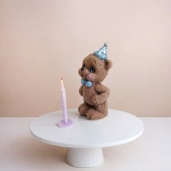 Фигурка из шоколадной глазури Мишка именинник ГФ002/2, ГФ002/3, ГФ002/4, ГФ002/5 