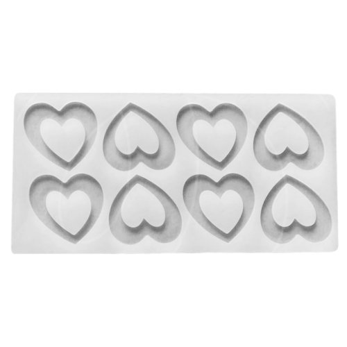 Молд силиконовый "Сердца" 5 см 8 шт СФ-5, 5553885