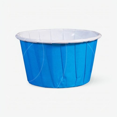 Капсула бумажная с подворотом Синяя D50 H40 10 шт Б-10