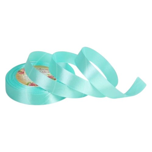 Лента для декора и упаковки Атласная Бирюзовая 
