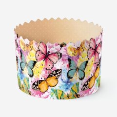 Форма для кулича "Бабочки цветные" D70 H60 1 шт 