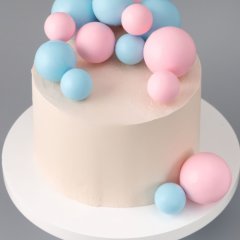 Набор фигурок из шоколадной глазури "Шокошарики голубо-розовые" 