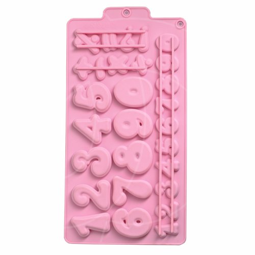 Форма силиконовая для шоколада "Цифры и знаки" 4324235