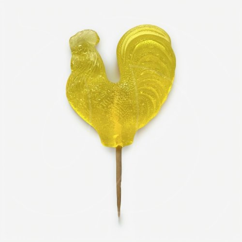 Леденец из изомальта "Петушок маленький желтый" 10 г ЛД1 