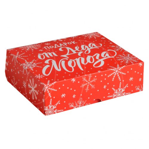 Коробка для сладостей "Подарок от Деда Мороза" 20х17х6 см 5155363
