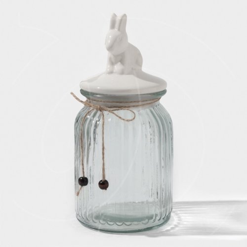 Банка стеклянная с керамической крышкой "Зайка" 950 мл 5287727