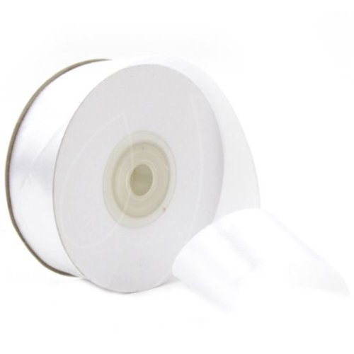 Лента для декора и упаковки Атласная Белая 2,5 см 1-25