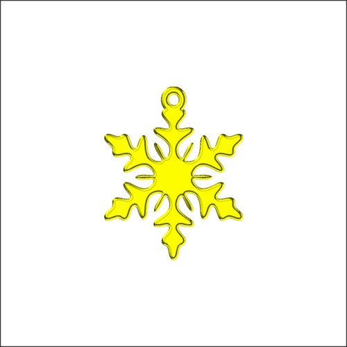 Набор топперов декоративных акриловых "Снежинка бирка" Золото 5х4 см 3 шт ТСК154