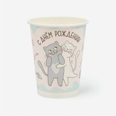 Стакан бумажный "Милые котики" 6 шт 770036
