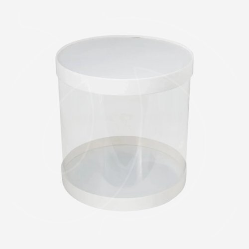 Коробка для торта тубус белая 20х20 см 022620